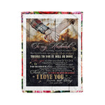Scotstee Shop - Personalized Gift Letter Love Quote To My Husband Gift Letter For Him Couple Lover Gift Fleece Blanket