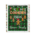 Personalized Gift Tartan Plaid Blanket Clan Kinnear With Christmas Cookie Baking Crew Christmas Gift Blanket, Plaid Blanket, Christmas Fleece Blanket, Christmas Blanket, Tartan Blanket, Scottish Blanket, Scotland Blanket, Family Name Blanket, Custom Blanket, Personalized Blanket