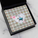 Sea Turtle Necklace Gift for My Beautiful Girlfriend Valentines Necklace Clan Grant of Auchnarrow Tartan Blue Turtle Necklace