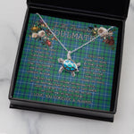 Sea Turtle Necklace To My Beautiful Soulmate Necklace In Your Eyes I Have Found My Home Clan Sandilands Ancient Tartan Blue Turtle Necklace