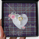 Gift For My Beautiful Girlfriend Necklace Valentine Necklace Clan RCAF Tartan Cross Dancing Necklace Scottish Tartan Jewelry
