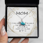 Opal Turtle Necklace - Mom Necklace - Love You Always And Forever Mother's Day Gift