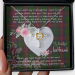 Gift For My Beautiful Girlfriend Necklace Valentine Necklace Clan Cairns Hunting Tartan Cross Dancing Necklace Scottish Tartan Jewelry