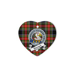 Stewart High Stewards Scottish Clan Badge Plaid Christmas Ornaments Gift Heart Ornament Stewart High Stewards Clan Tartan Ornaments, Plaid Ornament, christmas Ornament, plaid christmas ornament