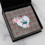 Sea Turtle Necklace Gift for My Beautiful Girlfriend Valentines Necklace Clan MacGregor Hunting Ancient Tartan Blue Turtle Necklace