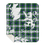 Sherpa Blanket - Tartan Blanket Thistle and Lion Scottish Clan Forbes Dress Plaid Blanket, plaid sherpa blanket queen,purple sherpa blanket,queen sherpa blanket,queen size sherpa blanket,red sherpa blanket,scottish tartan blankets,sherpa blanket,sherpa christmas blanket