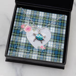 Sea Turtle Necklace Gift for My Beautiful Girlfriend Valentines Necklace Clan Campbell Dress Ancient Tartan Blue Turtle Necklace