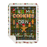 Personalized Gift Tartan Plaid Blanket Clan Walkinshaw With Christmas Cookie Baking Crew Christmas Gift Sherpa Blanket, tartan sherpa blanket,buffalo plaid sherpa blanket,christmas sherpa blanket,Christmas Throw Blanket,green plaid sherpa blanket,green sherpa blanket