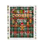 Personalized Gift Tartan Plaid Blanket Clan Prince Of Wales With Christmas Cookie Baking Crew Christmas Gift Blanket, Plaid Blanket, Christmas Fleece Blanket, Christmas Blanket, Tartan Blanket, Scottish Blanket, Scotland Blanket, Family Name Blanket, Custom Blanket, Personalized Blanket
