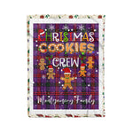 Fleece Blanket - Personalized Gift Tartan Plaid Blanket Clan Montgomery With Christmas Cookie Baking Crew Christmas Gift Fleece Blanket
