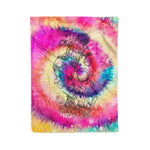 Scotstee Shop - Scotstee Shop Blanket Astronaut Tethered to Caravel Tattoo Tie Dye Hippie Fleece Blanket