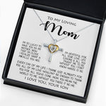 Cross Dancing Necklace - To My Loving Mom Gift for Mother Necklace Sentimental Mothers Day Thoughtful Present From Son