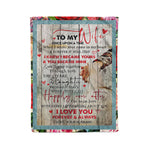 Scotstee Shop - Personalized Gift Letter To My Wife Art To My Wife Forever And Always Love Her Gift Fleece Blanket