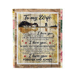 Scotstee Shop - Personalized Gift Letter To my wife Gift love you My Wife Fleece Blanket