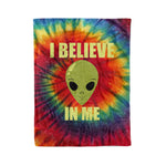 Scotstee Shop - Scotstee Shop Blanket Alien I Believe In Me Rainbow Hippie Fleece Blanket