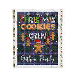 Personalized Gift Tartan Plaid Blanket Clan Guthrie With Christmas Cookie Baking Crew Christmas Gift Blanket, Plaid Blanket, Christmas Fleece Blanket, Christmas Blanket, Tartan Blanket, Scottish Blanket, Scotland Blanket, Family Name Blanket, Custom Blanket, Personalized Blanket