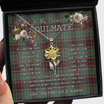 To My Beautiful Soulmate Sunflower Necklace In Your Eyes I Have Found My Home Clan Buchan Ancient Tartan Jewelry For Girlfriend