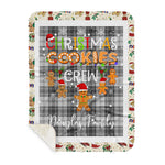Personalized Gift Tartan Plaid Blanket Clan Douglas Grey Modern With Christmas Cookie Baking Crew Christmas Gift Sherpa Blanket, tartan sherpa blanket,buffalo plaid sherpa blanket,christmas sherpa blanket,Christmas Throw Blanket,green plaid sherpa blanket,green sherpa blanket
