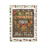 Personalized Gift Tartan Plaid Blanket Clan Hunter 1819 With Christmas Cookie Baking Crew Christmas Gift Blanket, Plaid Blanket, Christmas Fleece Blanket, Christmas Blanket, Tartan Blanket, Scottish Blanket, Scotland Blanket, Family Name Blanket, Custom Blanket, Personalized Blanket