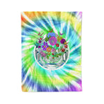 Scotstee Shop - Scotstee Shop Blanket Astronaut Flowers Tie Dye Hippie Fleece Blanket