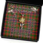 To My Beautiful Soulmate Sunflower Necklace In Your Eyes I Have Found My Home Clan Nithsdale Tartan Jewelry For Girlfriend, Tartan Sunflower Pendant Necklace, Scottish Tartan Jewelry, valentine necklace, necklace girlfriend, necklace for wife, cute necklaces for girlfriend, jewelry for girlfriend, to my soulmate necklace, to my future wife necklace