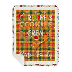 Personalized Gift Tartan Plaid Blanket Clan Baxter With Christmas Cookie Baking Crew Christmas Gift Sherpa Blanket, tartan sherpa blanket,buffalo plaid sherpa blanket,christmas sherpa blanket,Christmas Throw Blanket,green plaid sherpa blanket,green sherpa blanket