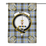 Scotstee Shop - Scotstee Shop Bell of the Borders Clan Crest Gold Thistle New Tartan Garden Flag Scottish