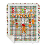Personalized Gift Tartan Plaid Blanket Clan Grant of Auchnarrow With Christmas Cookie Baking Crew Christmas Gift Sherpa Blanket, tartan sherpa blanket,buffalo plaid sherpa blanket,christmas sherpa blanket,Christmas Throw Blanket,green plaid sherpa blanket,green sherpa blanket