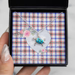 Sea Turtle Necklace Gift for My Beautiful Girlfriend Valentines Necklace Clan Boswell Modern Tartan Blue Turtle Necklace, Valentine Necklace Gift for Girlfriend Clan Mitchell Ancient Tartan Sunflower Pendant Necklace, Scottish Tartan Jewelry, valentine necklace, necklace girlfriend, necklace for wife, cute necklaces for girlfriend, jewelry for girlfriend, to my soulmate necklace, to my future wife necklace
