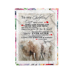 Scotstee Shop - Personalized Gift Letter Love Quote For Girlfriend Couple Elephant Cute Gift Fleece Blanket