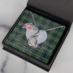 Rising Phoenix Necklace - Valentine Necklace Clan Purves Tartan Gift for Girlfriend, Gift for My Wife Rising Phoenix Necklace