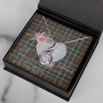 Rising Phoenix Necklace - Valentine Necklace Clan Thomson Hunting Modern Tartan Gift for Girlfriend, Gift for My Wife Rising Phoenix Necklace