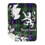 Sherpa Blanket - Tartan Blanket Thistle and Lion Scottish Clan Monteith Old Plaid Blanket, plaid sherpa blanket queen,purple sherpa blanket,queen sherpa blanket,queen size sherpa blanket,red sherpa blanket,scottish tartan blankets,sherpa blanket,sherpa christmas blanket