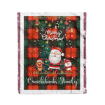 Personalized Gift Tartan Plaid Blanket Clan Cruickshanks With Funny Santa Snowman Reindeer Merry Christmas Fleece Blanket, Home Living Room, Plaid Blanket, Tartan Blanket, Scottish Blanket, Buffalo fleece blanket, Christmas Blanket