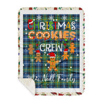 Personalized Gift Tartan Plaid Blanket Clan MacNeill Of Barra Ancient With Christmas Cookie Baking Crew Christmas Gift Sherpa Blanket, tartan sherpa blanket,buffalo plaid sherpa blanket,christmas sherpa blanket,Christmas Throw Blanket,green plaid sherpa blanket,green sherpa blanket