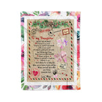 Scotstee Shop - Fleece Blanket - Personalized gift Daughter Gift Letter To My Daughter From Mom Gifts fleece blanket