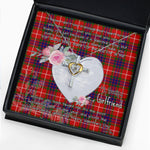 Gift For My Beautiful Girlfriend Necklace Valentine Necklace Clan Tweedie Red Tartan Cross Dancing Necklace Scottish Tartan Jewelry