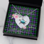 Sea Turtle Necklace Gift for My Beautiful Girlfriend Valentines Necklace Clan Hunter Modern Tartan Blue Turtle Necklace