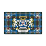 Doormat - Welcome Mat Scottish Cockburn Clan Badge Tartan Door Mat, Plaid Doormat