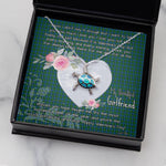 Sea Turtle Necklace Gift for My Beautiful Girlfriend Valentines Necklace Clan Lammie Tartan Blue Turtle Necklace