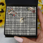 To My Beautiful Soulmate Necklace In Your Eyes I Have Found My Home Clan Scott Black White Ancient Tartan Wishbone Dancing Necklace