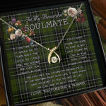 To My Beautiful Soulmate Necklace In Your Eyes I Have Found My Home Clan MacLean Hunting Tartan Wishbone Dancing Necklace