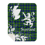 Sherpa Blanket - Tartan Blanket Thistle and Lion Scottish Clan Dickson Plaid Blanket, plaid sherpa blanket queen,purple sherpa blanket,queen sherpa blanket,queen size sherpa blanket,red sherpa blanket,scottish tartan blankets,sherpa blanket,sherpa christmas blanket