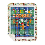 Personalized Gift Tartan Plaid Blanket Clan Sutherland Ancient With Christmas Cookie Baking Crew Christmas Gift Sherpa Blanket, tartan sherpa blanket,buffalo plaid sherpa blanket,christmas sherpa blanket,Christmas Throw Blanket,green plaid sherpa blanket,green sherpa blanket