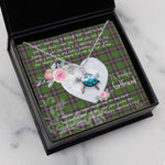 Sea Turtle Necklace Gift for My Beautiful Girlfriend Valentines Necklace Clan Cochrane Hunting Tartan Blue Turtle Necklace