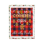 Personalized Gift Tartan Plaid Blanket Clan Abernethy With Christmas Cookie Baking Crew Christmas Gift Blanket, Plaid Blanket, Christmas Fleece Blanket, Christmas Blanket, Tartan Blanket, Scottish Blanket, Scotland Blanket, Family Name Blanket, Custom Blanket, Personalized Blanket