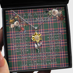 To My Beautiful Soulmate Sunflower Necklace In Your Eyes I Have Found My Home Clan MacFarlane Tartan Jewelry For Girlfriend
