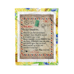 Scotstee Shop - Fleece Blanket - Daughter Gift Letter To Our Daughter Love From Mom and Dad Fleece Blanket