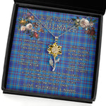 To My Beautiful Soulmate Sunflower Necklace In Your Eyes I Have Found My Home Clan Mercer Tartan Jewelry For Girlfriend, Tartan Sunflower Pendant Necklace, Scottish Tartan Jewelry, valentine necklace, necklace girlfriend, necklace for wife, cute necklaces for girlfriend, jewelry for girlfriend, to my soulmate necklace, to my future wife necklace