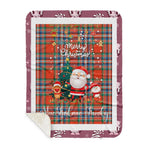 Personalized Gift Tartan Plaid Blanket Clan MacFarlane Ancient With Funny Santa Snowman Reindeer Merry Christmas Gift Sherpa Blanket, blue plaid sherpa blanket,blue tartan sherpa blanket,Buchan,buffalo plaid sherpa blanket,christmas sherpa blanket,Christmas Throw Blanket